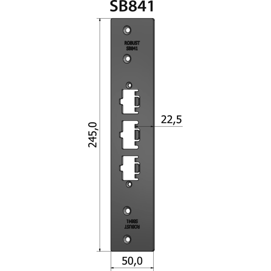 Plant mekaniskt slutbleck SB841, plösmått 22,5 mm, bl.a. för Schücol ADS 80 utåtgående dörr