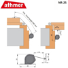 Athmer NR-25. L=2000mm, P=Silver (C-0), D=Svart