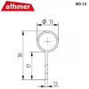 Athmer BO-13. L=1950mm, Ø=13mm, P=Silver (C-0)